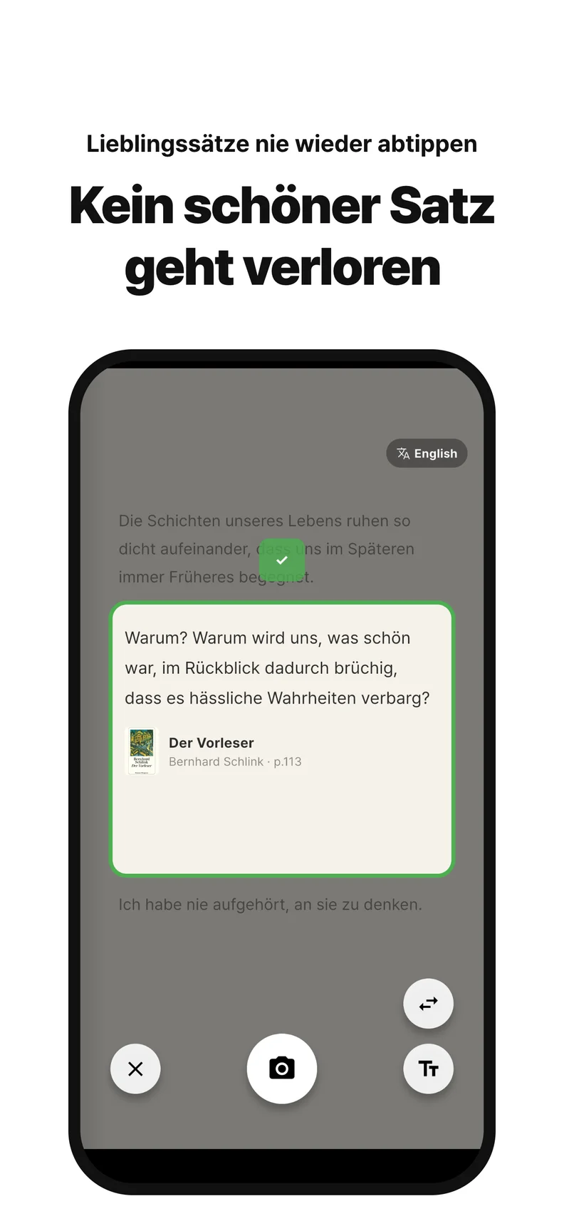 Kein schöner Satz geht verloren. Lieblingssätze nie wieder abtippen