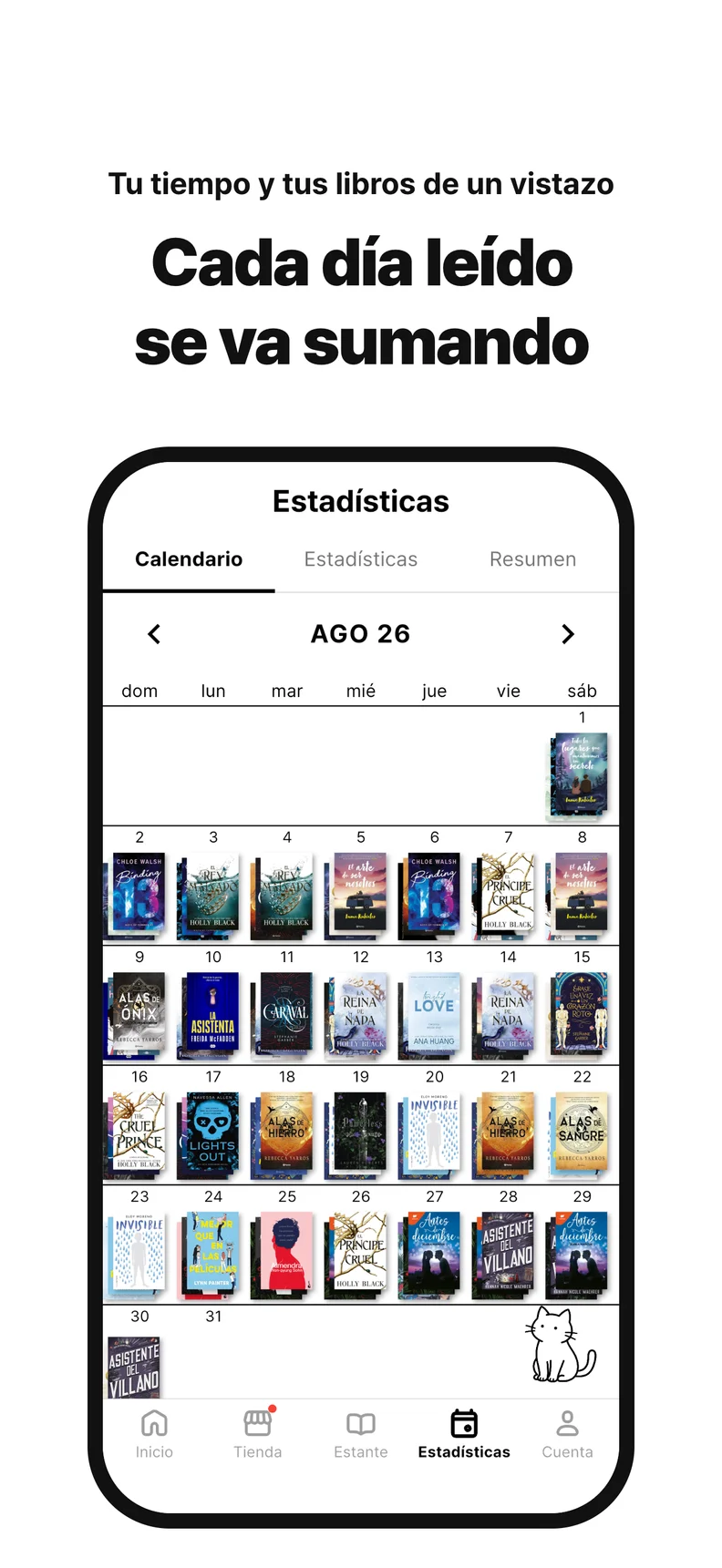Cada día leído se va sumando. Tu tiempo y tus libros de un vistazo
