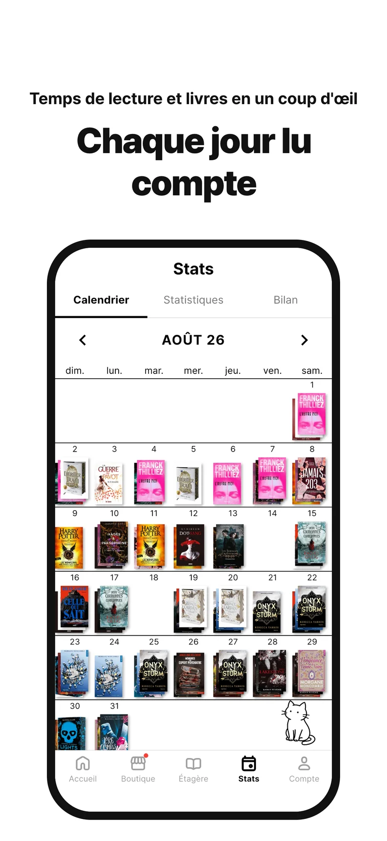 Chaque jour lu compte. Temps de lecture et livres en un coup d'œil