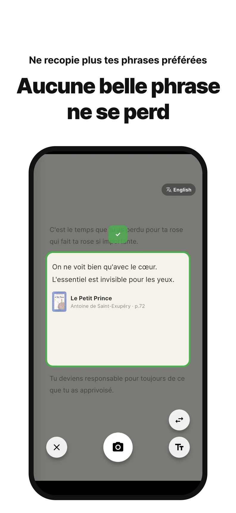 Aucune belle phrase ne se perd. Ne recopie plus tes phrases préférées