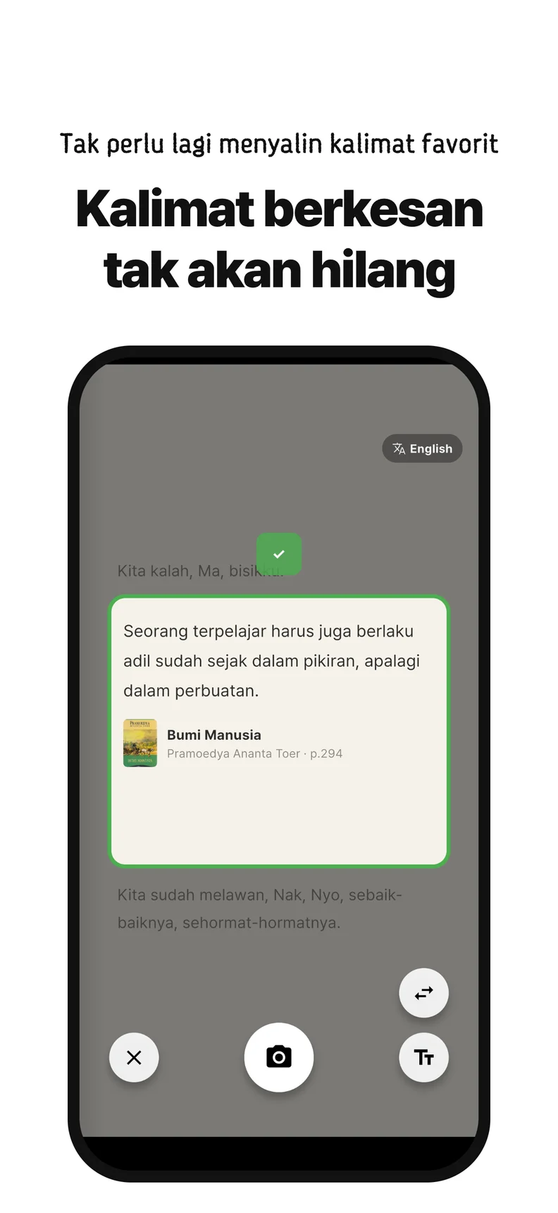 Kalimat berkesan tak akan hilang. Tak perlu lagi menyalin kalimat favorit